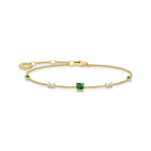 Thomas Sabo Armband med Gröna stenar. 1 ex