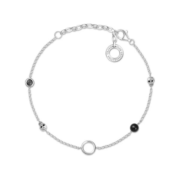 Thomas Sabo Armband stenar/dödskalle silver