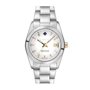 Gant Everett Mini Stål Vit tavla - 28 mm.