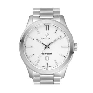 Gant Bridgeton - Stål Vit tavla. 43 mm