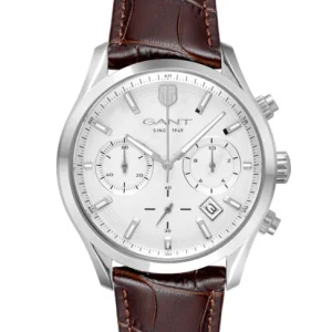 Gant Prestige GP206 - 43 mm Stål Vit tavla.