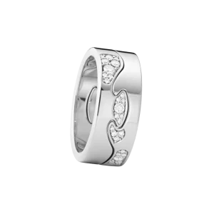 Georg Jensen Fusion 2-Delat Ring 18 K Vitguld.