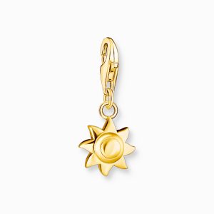 Thomas Sabo Charm - Sol guldpläterad hänge