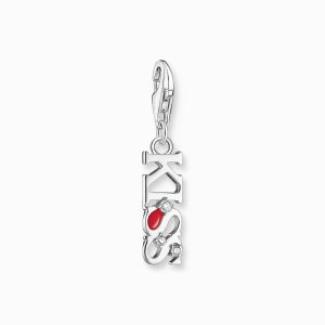 Thomas Sabo Charm- Kiss med vita stenar silver. 1 ex