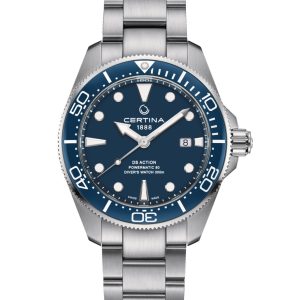 Certina DS Action Powermatic 80. Blå tavla 43 mm