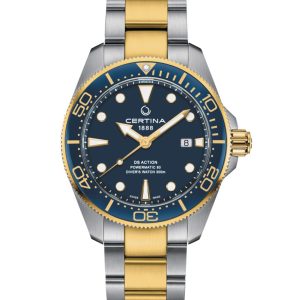 Certina DS Action Powermatic 80.  Blå tavla/Bic 43 mm