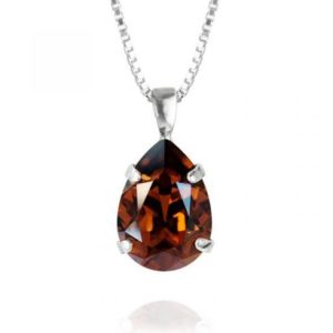 Caroline Svedbom Classic Drop Necklace / Smoked Topaz. 1 ex