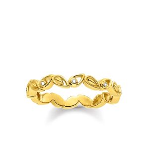 Thomas Sabo ring Blommönster, Lotusblomma med diamanter Stl. 52