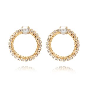 Caroline Svedbom  - One Love Earring / Pearl + Crystal