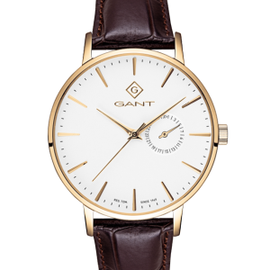 Gant Park Hill III  Guldpvd Vit tavla - 41 mm