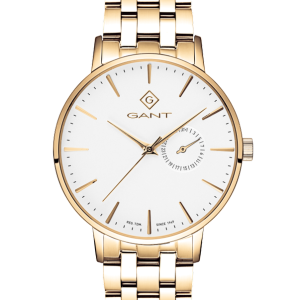 Gant Park Hill III  Guldpvd med Vit tavla - 41 mm