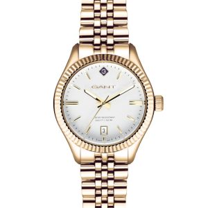 Gant Sussex  Guldpvd Vit tavla - 34 mm.