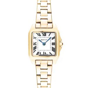 Gant Seneca - Guldpvd Vit tavla - 22 mm