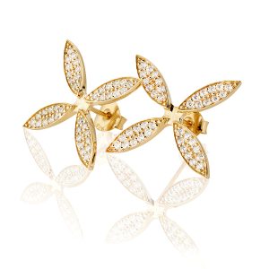 Carolina Gynning –  Sparkling ellipse örhängen Large