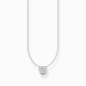 Thomas Sabo Halsband cirkel med vit sten silver. Sista ex