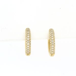 Piero Milano - Hoop Earring Pavé  18kt guld med diamanter 13 mm - 0,32 ct