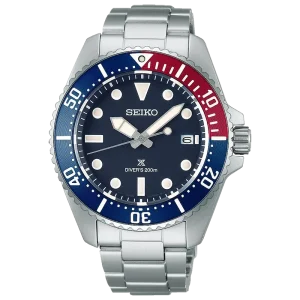 Seiko Prospex Solar Diver’s in Blue-Red-Blue - 41 mm. Safirglas.  Nu bättre pris!