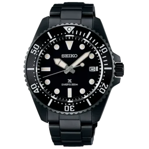 Seiko Prospex Solar Diver’s in All Black - 41 mm. Safirglas.  Nu bättre pris!