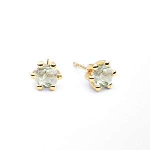 Sandberg Cocktail, örhänge grön prasiolit 18 k 5 mm