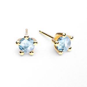 Sandberg Cocktail, örhänge sky blue topas 18 k 6 mm