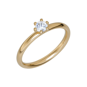 Schalins Glow - Smal enstensring 18k. 0,25 ct Diamant. 6 klo.  Nu bättre pris!