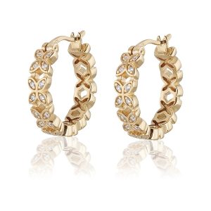Carolina Gynning – Sparkling ellipse örhängen creol Large