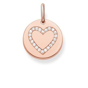 Thomas Sabo Hänge Rund Hjärta och cz Rosé
