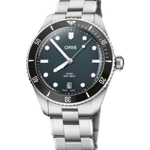 Oris Divers Divers Date 39 mm. Blå tavla