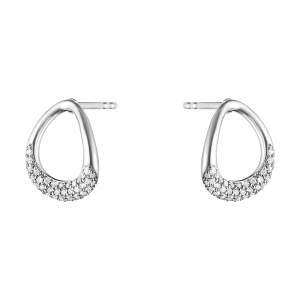 Georg Jensen Offspring Örhängen- Sterlingsilver Och Diamanter