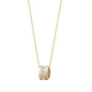 Georg Jensen Fusion Hängsmycke. 18 K guld pavé diamanter