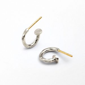 Sandberg Örhänge Ringo Creol Silver/18 k guld. 11 mm