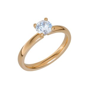 Schalins Glimmer - Smal enstensring 18k. 0,70 ct Diamant  -  Nu bättre pris!