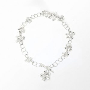 Sandberg Halsband Svensk sommar Silver kraftigt. 51 cm