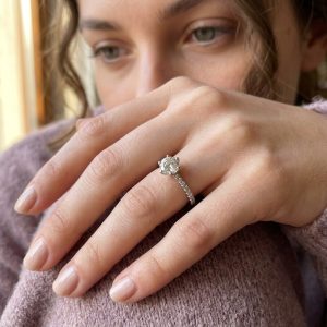 Rivoir Diamant ring 18 k Classic Pavé med 0,89 ct diamanter.