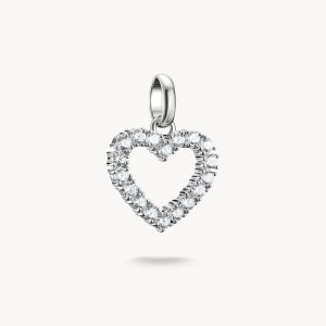 Thomas Sabo Charm-hängsmycke Hjärta med stenar- Connect.