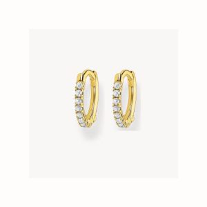 Thomas Sabo Creolörhängen med vita stenar. 15 mm. 1 par