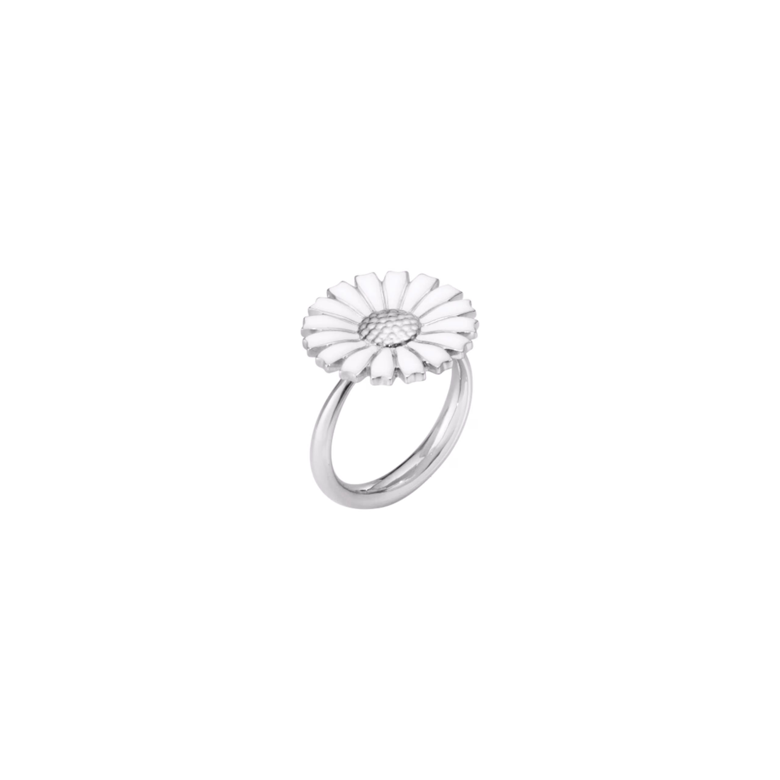 Georg Jensen DAISY ring silver, Vit emalj - Bild 2