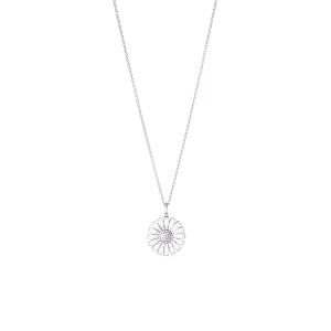 Georg Jensen DAISY hänge silver, Vit emalj 18 mm.