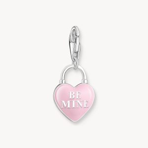 Thomas Sabo Charm - Rosa hjärtlås, silver