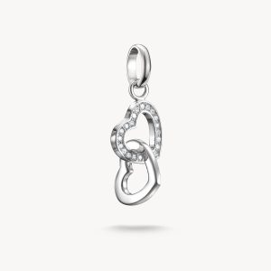 Thomas Sabo Charm-hängsmycke Hjärtan med stenar - Connect.