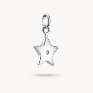 Thomas Sabo Charm-hängsmycke Stjärna med vit sten - Connect.