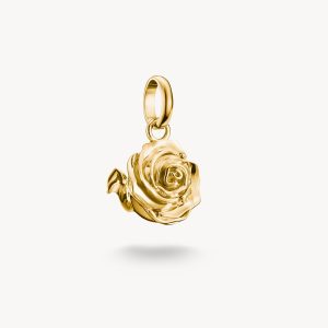 Thomas Sabo Charm-hängsmycke Ros. Connect guldpläterad.