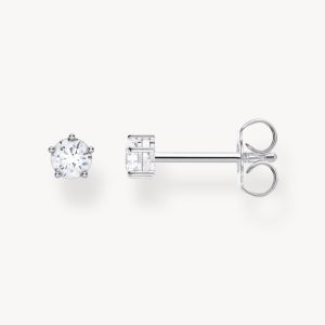 Thomas Sabo Örhängen vit sten - Silver. 4 mm. Sist paren
