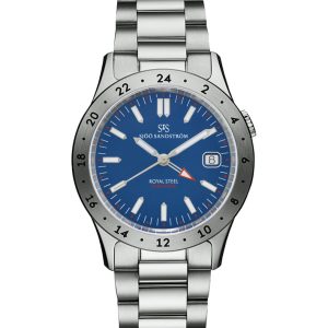 Sjöö Sandström Royal Steel World Timer 36 mm Blue. Beställningsvara