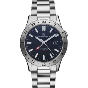 Sjöö Sandström Royal Steel World Timer 36 mm Svart tavla. Beställningsvara