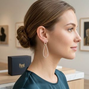 Piero Milano - Aria örhängen 18 k guld med diamanter