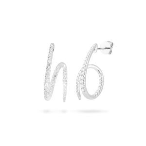 Piero Milano - Aria örhängen 18 k vitguld med diamanter