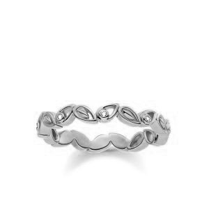 Thomas Sabo ring Blommönster, Lotusblomma med diamanter Stl. 52