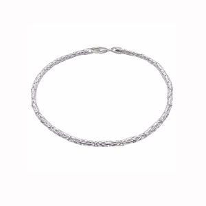Silversmycken till killar – Massiv Rund Kejsarlänk Silver – Armband c:a 2 mm