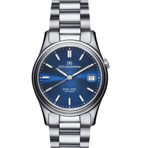 Sjöö Sandström Royal Steel Classic 36 mm. Blå tavla